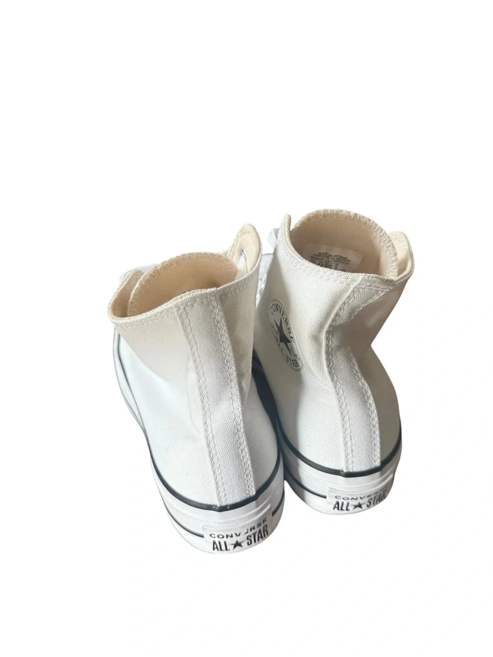 Converse White High-Top Canvas Platform Sneakers - Picture 4 of 4